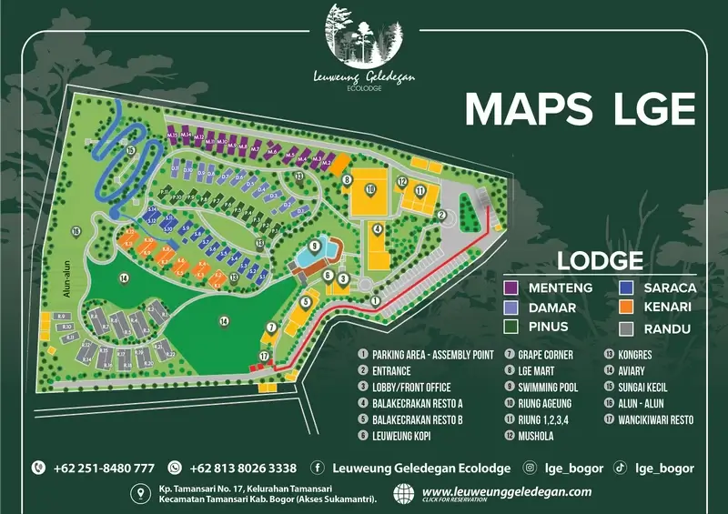 Maps Leuweung Geledegan Ecolodge Bogor