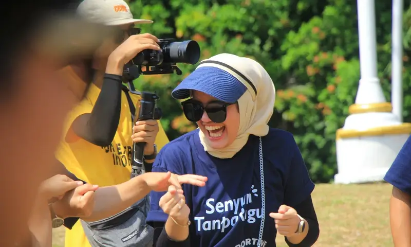Peserta menikmati fun games dalam acara gathering corporate bersama Boundex di Sentul